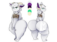 Goat by Krorenshima - goat, reference sheet, horns, baah, gote