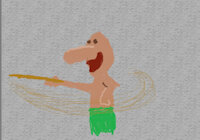 Self Defense Idea Turns to Failure by moyomongoose - male, human, stick, idea, failure, goofy