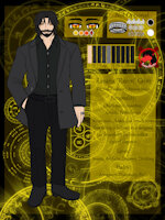 Ravana Grim Reference Sheet by Dragonhuntx - male, magic, reference sheet, raven, man, black, white, suit, human, character, sheet, style, ref, assassin, mage, ref sheet, reference, beard, grim, runes, rune, ref-sheet, arcane, reference-sheet, dragonhuntx, retired, ravana