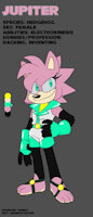 Jupiter the Hedgehog by MidnightMuser - female, hedgehog, electric, leggings, barefoot, sonic fancharacter