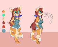 missy by BelltheCorgi - cat, feline, kitty, female, innocent, milf, oc, catgirl, character reference, character ref, character design, kitty-cat, commissions open