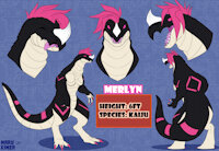 Merlyn reference! by BardoEnKrisis - commission, reference sheet, headshot, fullbody, kaiju
