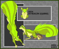 eddy da squirrel! by BardoEnKrisis - squirrel, reference sheet, feral, furry, oc