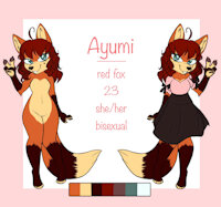 Ayumi Ref Sheet by SuetonicSonic - fox, girl, female, reference sheet, canine, character sheet, anthro, red fox, furry, ref, canid, ref sheet, reference, mammal, character design, zekiron7, suetonicsonic