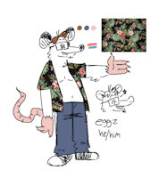 My fursona :) by eggz6669 - male, oc, fursona, opossum, possum
