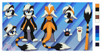 SpeedyMCCain reference sheet by Nowykowski7 - kemono, male, hybrid, polecat, mammal, chimera, quick, jerboa, original character, jumper, male/solo, male solo, desertmouse