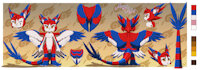 Hurricane reference sheet by Nowykowski7 - kemono, male, hybrid, bird, stripes, mammal, chimera, ara, parrot, original character, airborne, male/solo, male solo, feathered wings