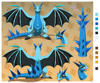 Joküll reference sheet by Nowykowski7 - dragon, male, chubby, snow, ice, reptile, cold, scalie, anthropomorphic, male/solo, male solo, icicle, cold blooded