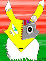 Renamon Cybord active by Falin3499 - face, renamon, foxy, cybord, renamon oc