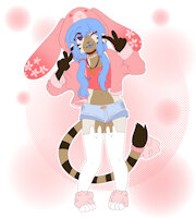 Muffin Sakura by ConnorBunnyBoi - bunny, female, tiger, kawaii, sakura