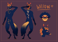 Willow Ref Sheet by willowsarthouse - female, wolf, reference sheet, character sheet, character design, canis lupus