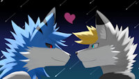 Rezzyra by AlskyAoi - night, wolf, male, love, couple, in, falling, with, you