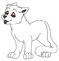 Hollow Feral Form by AmberTheHyena - cat, female, ghost, refrence, ghost cat