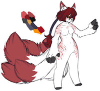 Kuso ref (no clothes) by Foxfires - kemono, fox, kitsune, female, reference
