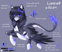 Lumina Azure Reference by EnderFloofs - female, magic, pony, fire, reference, my little pony, gems, gem, gemstone, wreath, female/solo, female solo