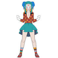 Tryxye the love clown by dullehan - female, human, oc, clown, dullehan, tryxye