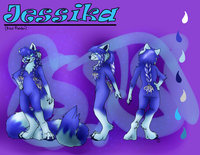 Jessika Digital Ref by MoonMochi - female, red panda, character sheet, digitalart