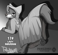 Lady Marian - Pawtober (SFW) by Pawkyx3 - fox, fanart, female, paws, presenting, disney, vixen, vulpine, pawpads, robin hood, marian, pawsies, inktober, kinktober, pawsfetish, pawzzhky, pawtober