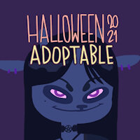 Adoptable: Goth Deer by 2cs0n - female, deer, cervine, halloween, goth, creepy, scary, unos, miedos