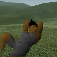 Clive Relaxing in his own Lil world by HiddenNest - male, safe, human, robloxian