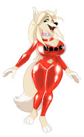 Madhe cloth toon by xiardoruzo - red, female, canine, sheet, reference, cloth, logo, pumping, keep, ref-sheet, maze, xiardoruzo, madhe, madhe meira, keep pumping