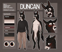 Duncan Ref SFW 2021 by AidenanMadraUisce - male, donkey, ref, ref sheet, duncan