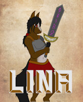 Lina - Fallen Paladin by NeoRena - female, horse, badge, badges, transwoman, fallen paladin