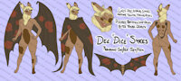 Dee "Dice" Sykes Reference Sheet by Combatspace - rabbit, bat, reference, nonbinary