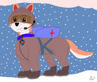 Emma Baker (Paw Patrol Life) by PawLover26 - female, paws, snow, medic, pilot, original character, mountain dog, paw patrol