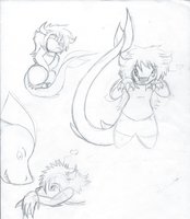 Raja Fuzzy DonnaVan Holden by Rumble - female, cuteness, sketches, sharaffalo, shark/buffalo