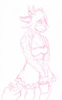 Buttercup - Strawberry Cowxolotl by NeoRena - hybrid, cow, badge, axolotl, character bio, trans female
