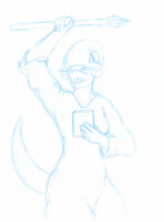 Kobalt - Badge by NeoRena - female, badge, kobold, character bio