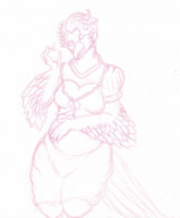 Ms. Finch - Badge by NeoRena - female, bird, badge, finch, character bio