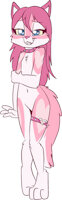 Meet Pinkie my new character. by Relica - girl, female, wolf, canine, work in progress
