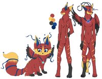 Sold Adopt 3 by WonderfullyG - star, red, yellow, fox, boy, male, purple, reference sheet, adult, paws, ribbon, anthro, blue, pink, stars, digital, chibi, art, furry, awesome, wings, character, color, anatomy, animal, males, ribbons, foxy, adoptable, lines, adopt, fullbody, refference, auction, species, week, pallette, nyota