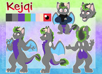 Kejqi Refsheet by Kejqi - dragon, cute, male, reference sheet, tail, paws, chibi, peace, wings