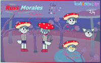 New character-- Russ Morales by Netherkitty - dog, ambiguous gender, character design, russ, character card