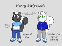 Reset by Stripeback - male, skunk, sheet, fursona, reference, henry