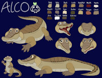 Alco Character Sheet by AlcosaurusRex - male, tail, character sheet, feral, claws, snout, digital, teeth, profile, art, smile, sad, colors, reptile, legs, character, sheet, color, side, style, mad, head, face, oc, mouth, happy, croc, angry, reference, anatomy, arms, crocodile, animal, hand, hands, faces, nose, surprised, digital art, expression, charactersheet, excited, tlk, scutes, nostrils, tlk style, alco