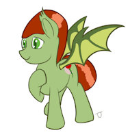 Lunar Rose by GyroTech - female, pony, solo, standing, batpony