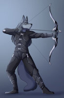 Night Howler by GrimmHund - male, lupine, fantasy, scout, rogue, d&d