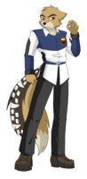 Raven Wolf - Mort (Book 1 Design) by Kurapika - male, jackal, canine, uniform