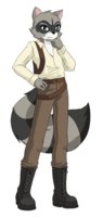 Raven Wolf - Fitz (Book 1 Design) by Kurapika - raccoon, male