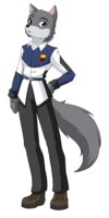 Raven Wolf - Dolly (Book 1 Design) by Kurapika - female, wolf, uniform