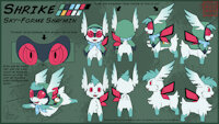Shrike (Reference Sheet by Nine-Volt) by kshrike - male, reference sheet, pokemon, shaymin, pokemon mystery dungeon, character design, shaymin sky form