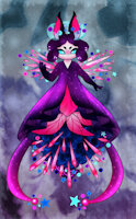 Intergalactic Flowerling by CeruBlues - star, space, fairy, collab, adopt, galaxy, auction, cs