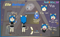 Halloween special character-- Elle Bettens by Netherkitty - cat, female, tabby cat, character ref, elle