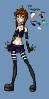 Pineapple (PokePorn Comic Char) by Bineky - female, character sheet, human, reference, application, pallete