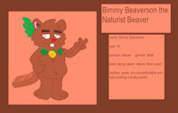 Bimmy Beaverson the Naturist Beaver ref sheet by AnthonitecusWolff - male, anthro, ref sheet, animal, beaver, anthropomorphic, sfw, general audiences, naturist, male beaver, bimmy beaverson, bimmy the naturist beaver