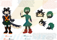 Midoku and Hatsu by Filibolt - male/female, mobians, cuckoo, sonic ocs, honeybadger, alternate versions